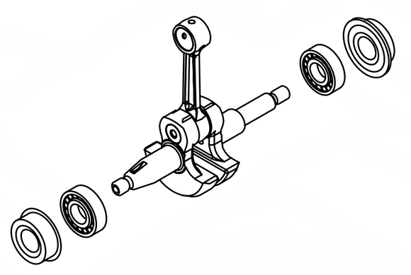Echo Cs 4510, Crankshaft Assy, New Oem P100004590