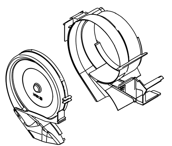 Echo DCS-2500T Top Handle eForce Battery Chainsaw Fan Case Assy New Oem P021054000