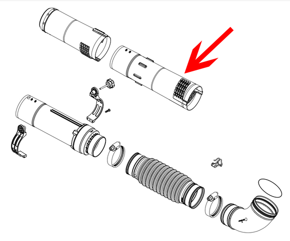 Echo PB-8010H, PB-8010T, PB-9010H, PB 9010T, Shindaiwa EB810, EB810RT, EB910, EB910RT Backpack Blower Straight Tube New Oem E165001070/E165001330