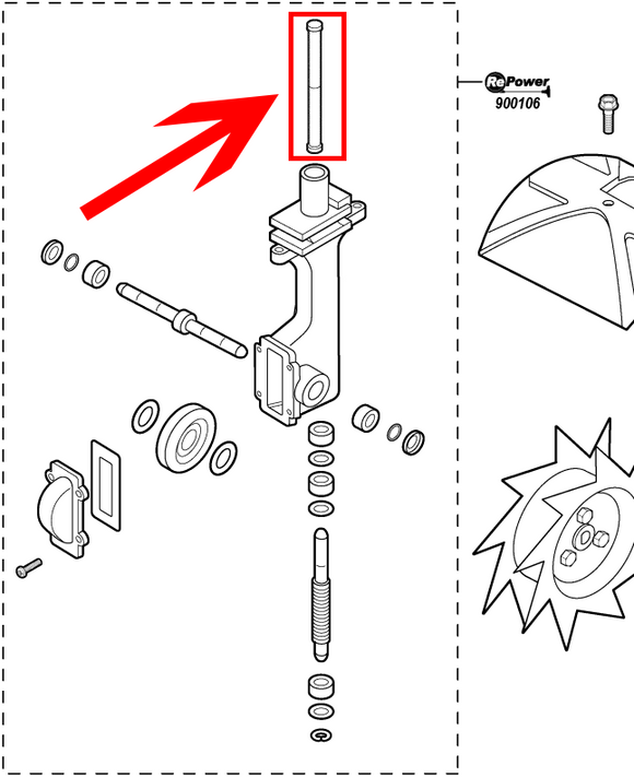 Echo TC-210, TC-210i Driveshaft New Oem 60531012350