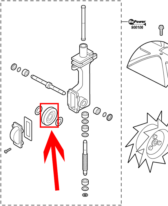 Echo TC-210, TC-210i Worm Gear New Oem 60531513350