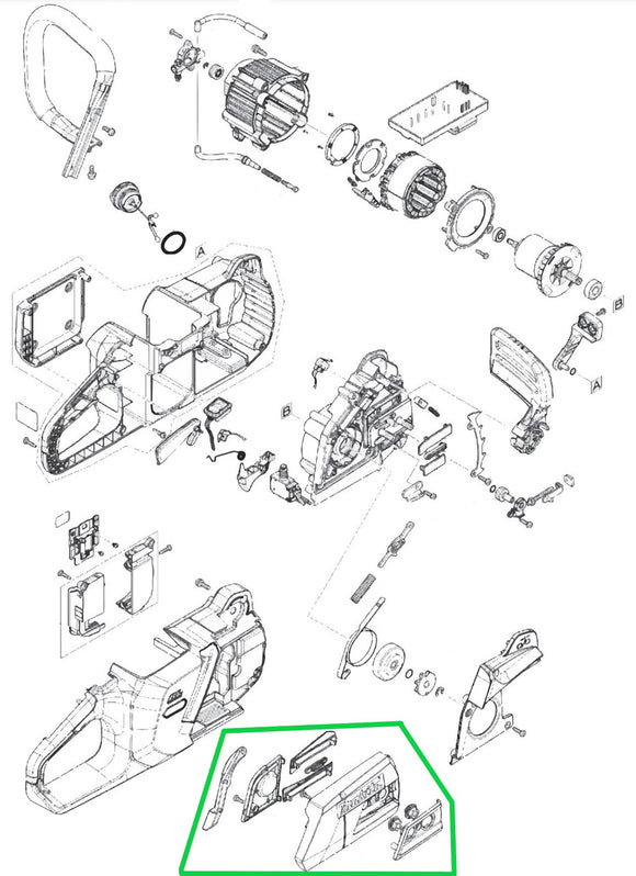 Makita GCU04 40V max XGT Cordless Chainsaw, Sproket Cover Set New OEM 183V86-2