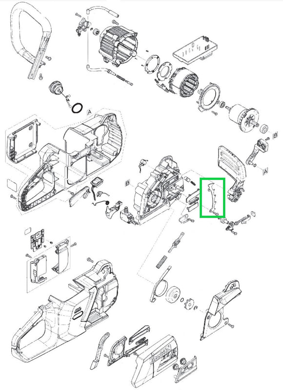 Makita GCU04, GCU05, GCU06 40V max XGT Cordless Chainsaw Spike Bumper, New OEM 347925-0