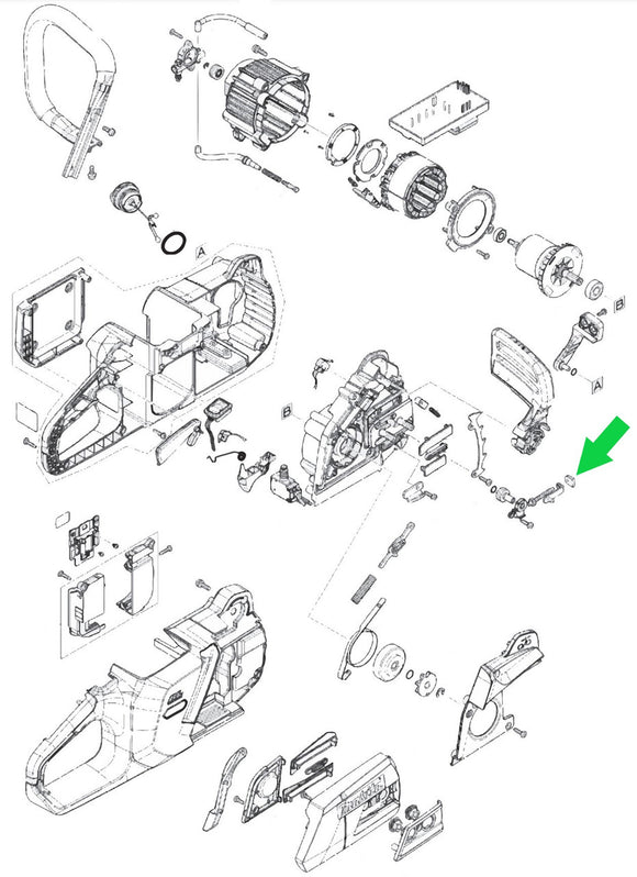 Makita GCU04 40V max XGT Cordless Chainsaw, Guide Plate New OEM 452668-2