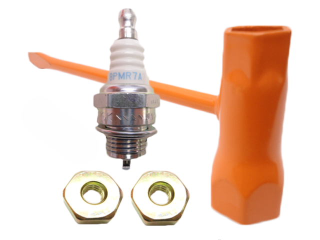 Chainsaw Scrench Kit 19Mm X 13Mm High Vis Tool With 19Mm Bar Nuts And Ngk Bpmr7A Spark Plug Fits Many Stihl Models