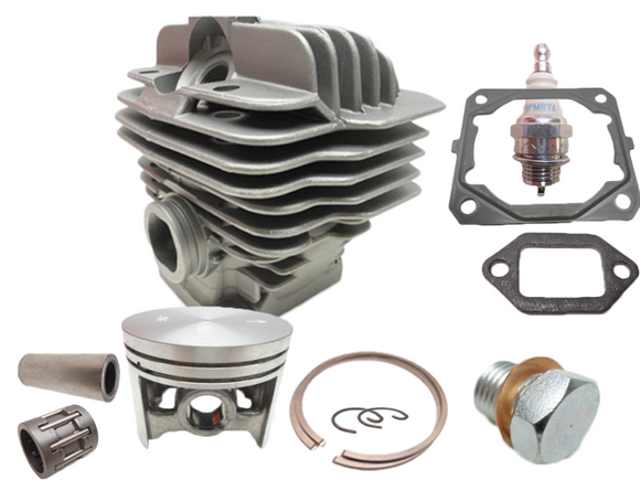 Hyway Premium Titanikel 52Mm Big Bore Overhaul Kit For Stihl 044 Ms 440 Nikasil Cylinder With 12Mm Pin Piston Assembly