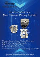 Hyway Titanikel 50Mm Base Plus Top End Rebuild Kit, Cylinder,  Piston Rings Assembly Fits Husqvarna 362 365 371 372 Xp Jonsered  2071 2171 503 62 6472-2