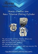 Hyway Premium Titanium Cylinder Piston Ring Assembly Fits Stihl Ms 461 11280201250-2
