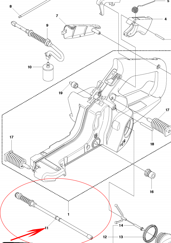 Husqvarna 435, 440, 445, E, 450 Fuel Return Line OEM 577535101 Replaces  544129701