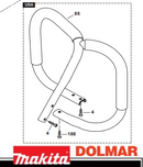 Dolmar  Ps-630, 6400, 7300, 7310, 7900, 7910, Makita Dcs6401, Dsc7301, Dcs7901, Dcs642120, Ea7900 Chainsaw Full Wrap Handle Bar New Oem 038310115-2