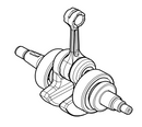 Makita EB5300 Crank Shaft Assembly New OEM 123748-8-2