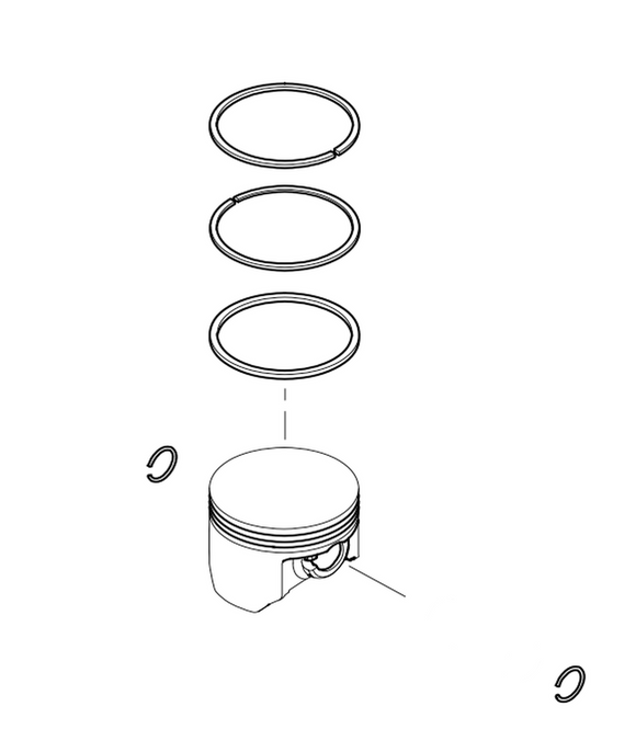 Makita EB5300 Piston Set New OEM 198420-1