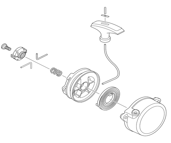 Makita EB5300 Recoil Starter Assembly New OEM 123863-8