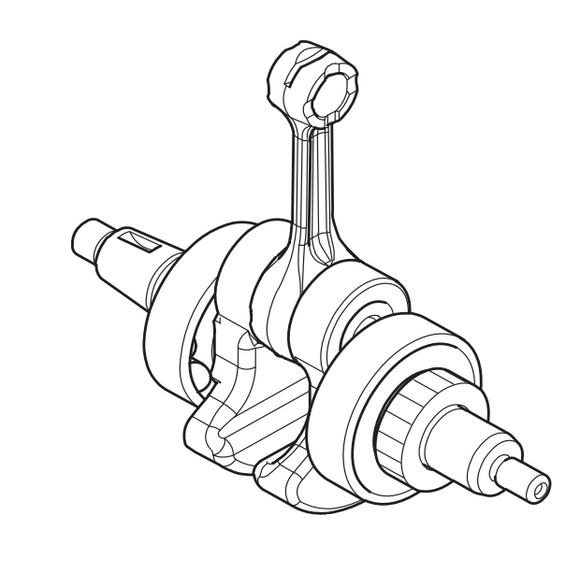 Makita EB7660 Crank Shaft Complete New Oem 143972-7