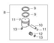 Echo SRM4605U Piston Kit (Fig 8) OEM P021015771