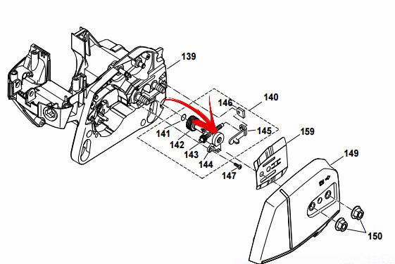 Dolmar Ps-32, Ps-35, Makita Ea3201, Ea3500Sr Chain Adjuster Gear Cover New Oem 452667-4