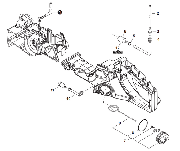 Echo CS-490, CS-4910, CS-501P, Shindaiwa 491s, 492 Fuel Pipe Vent 2X5X43 (Fig No. 10) New Oem V470001531