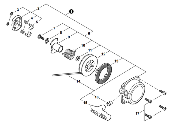 Shindaiwa EB-600-RT, Echo PB-580H, PB-580T Pawl Assy, Starter (Fig No.2) New Oem A052000491