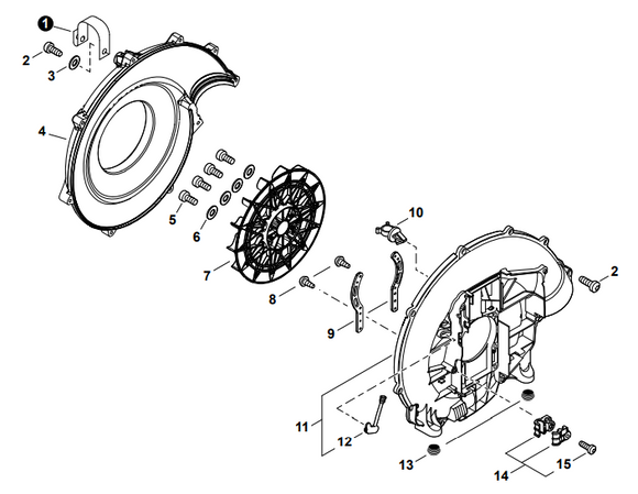 Shindaiwa EB-600-RT, Echo PB-580H, PB-580T Fan, Blower (Fig No.7) New Oem E100000270