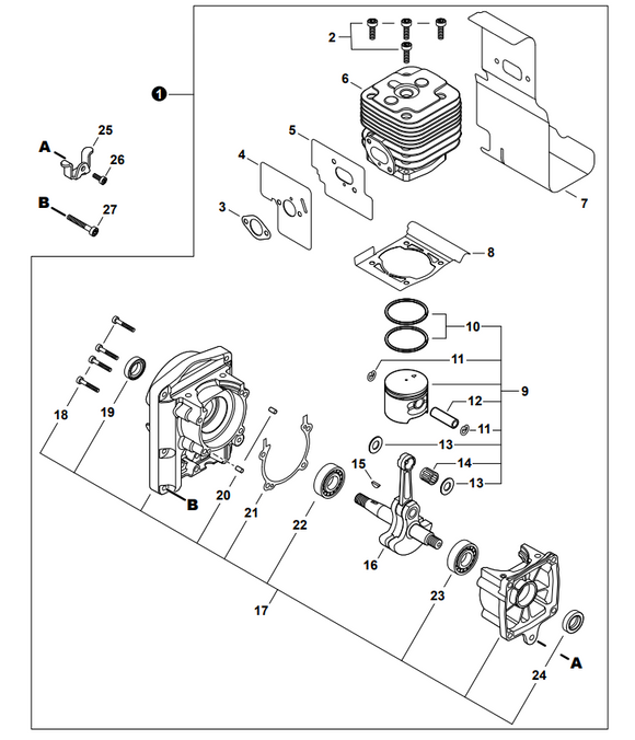Shindaiwa EB-600-RT, Echo PB-580H, PB-580T Crankcase Gasket (Fig No.21) New Oem V102000270