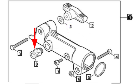 Echo Latch for PAS-225, PAS 230, PAS 266, PAS 280, SRM 225 Coupler Assembly  Oem 17830256630