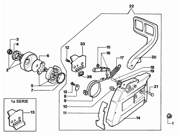 Efco 970, 971, 980, 981, MT-7200, MT-8200 Clutch Drum (Fig No. 2) New Oem 97000207