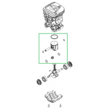 Echo CS-4920, Shindaiwa 493 Piston Kit New OEM P100012500-2