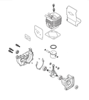 Echo SRM-2320T, Shindaiwa T235 Short Block New OEM SB1124-2