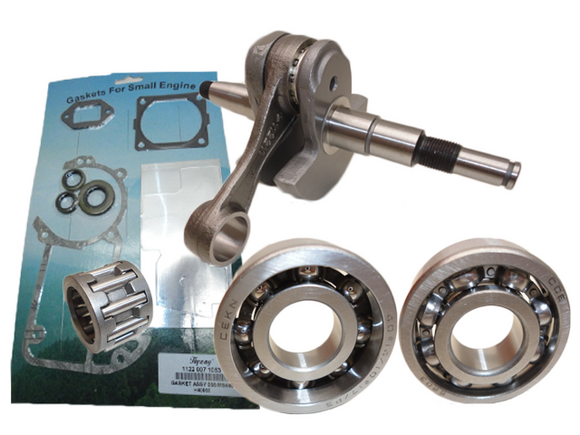 Stihl 066, Ms 650, Ms 660  Late Model Crankshaft , Crankcase Rebuild Kit New 11220300408