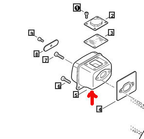 Echo Cs-590 Timber Wolf, Cs-600, Cs-600P, Exhuast Muffler New Oem A300001570
