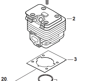 Echo PB-2620, Shindaiwa EB262 Cylinder Gasket (Fig 3) New OEM V100000860