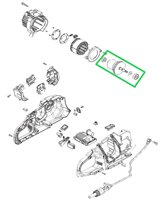 Makita XEC01 36V (18V X2) LXT Power Cutter/Concrete Saw Rotor Assembly New OEM 519629-6