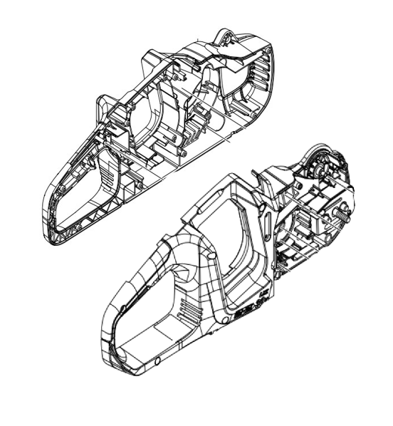 Makita XCU03 XCU04 Cordless Chainsaw Housing Set New Oem 183F24 8