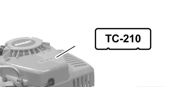Echo TC-210 Label - Model Tc-210 New Oem X503009530