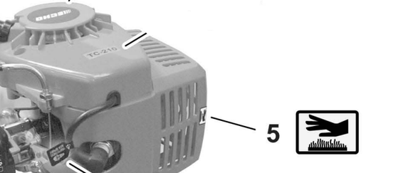 Echo TC-210 Label - Hot Surface New Oem X505002310