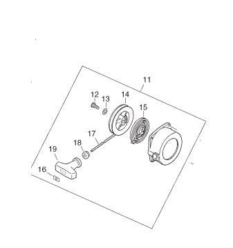 Echo SRM-4605 Bruchcutter Recoil Starter Assembly Gasket (Fig 11) OEM A051000170