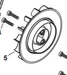 Echo PB-2520, Shindaiwa EB252 Blower Fan (Fig 5) New OEM E100000290 Replaces E100000310