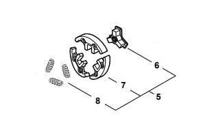 Echo Cs 370, 400, 440, 450, 4510, 510, 520, 530, 550, 590 Timber Wolf, 600P, 620P, 620PW, Shindaiwa 402s, 591, 600 sx Tension Spring Set of 3(Fig 8)