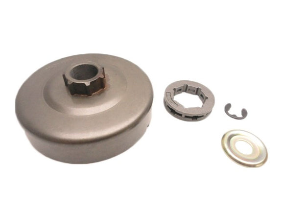 Stihl 064 066 Ms 660 Clutch Drum, 3/8 X 7 tooth Rim Sprocket,  E-clip and Washer  New OEM 11220071000
