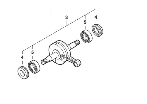 Echo CS-361P Crankshaft Assy (Fig 3) New Oem P021039160