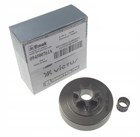 Efco 147, Clutch Drum 325X 7T with Bearing New Oem 094500761A