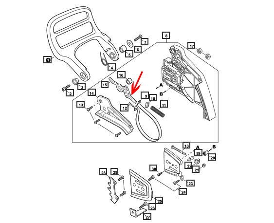 Echo Cs-370, Cs-400, Cs-450 Chainbrake Connector Brake New Oem C334000090