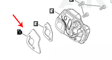 Echo Cs-2511T, CS-2511P, CS-2511TN, CS-2511PN Muffler Exhaust Heat Shield new oem A31200090