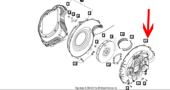 Echo Pb-8010H, Pb-8010T, PB-9010H, PB-9010T, SHINDAIWA EB-810, EB-810RT, EB-910, EB-910RT Fan Case Cover New Oem E103001581