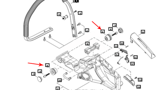 Echo  Cs-490, 501P, CS-4910 Tank Handle Cushion Buffer Oem V401000610