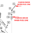 Echo Cs 670 Cs 680 Fuel Line Kit 13201030830, 13201056030 Oem-2