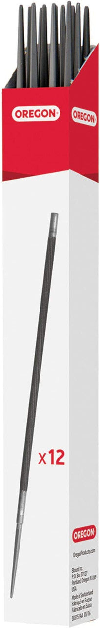Oregon 13/64-Inch (5.2mm) Professional Round Chainsaw Chain Sharpening Files for 3/8-Inch, .404-Inch Stihl Chains, 12 Pack