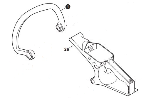 Echo CS-361P Front Handle New Oem C400000321