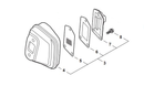 Echo CS-361P Muffler Assy (Fig 3) New Oem P021045451-2