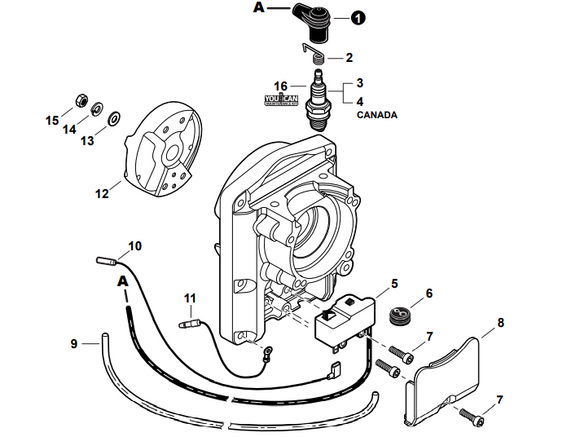 Shindaiwa EB-600-RT, Echo PB-580H, PB-580T Lead - Ignition (Fig No.10) New Oem V485002780